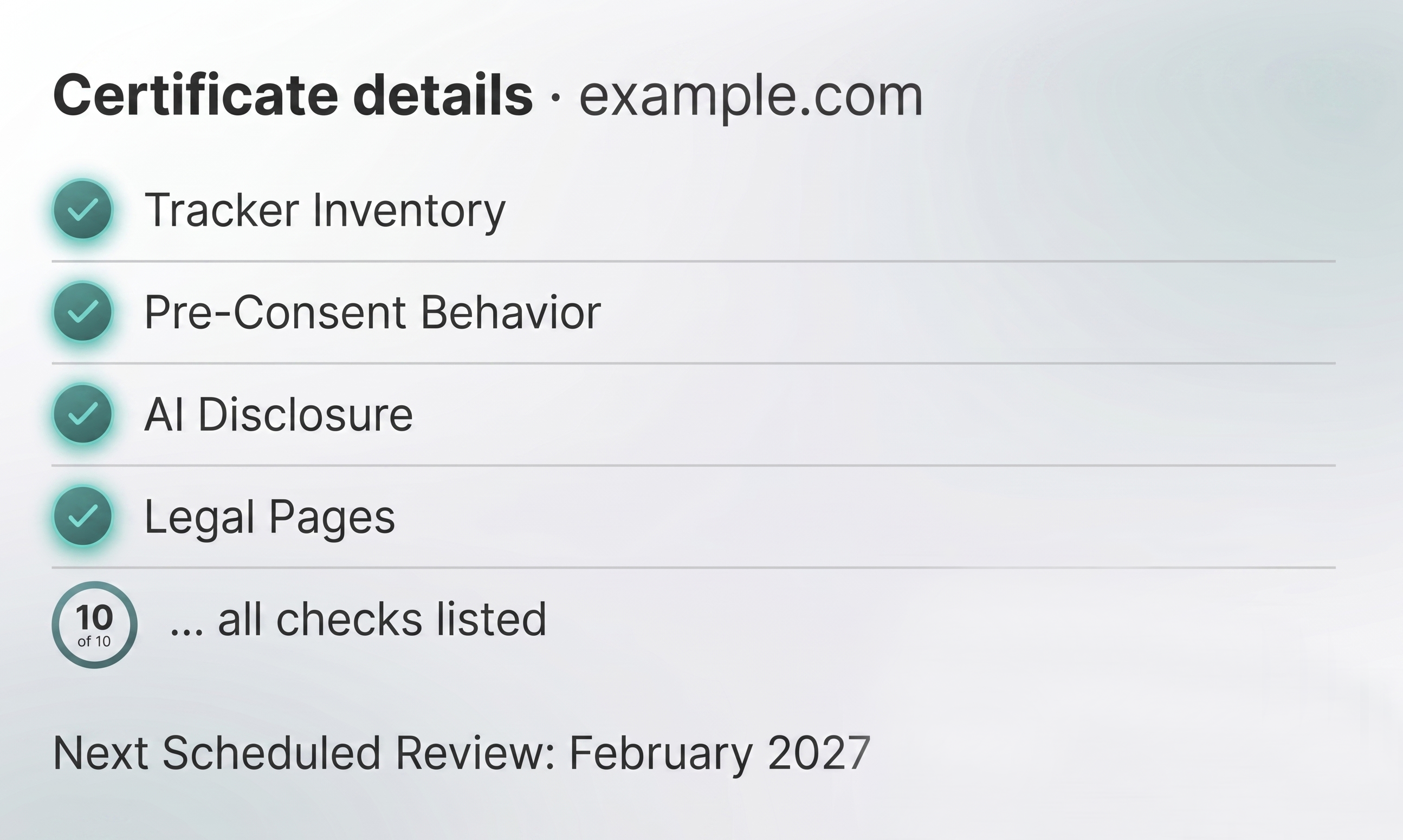 SiteTrust Trusted Site badge opening a public certificate record